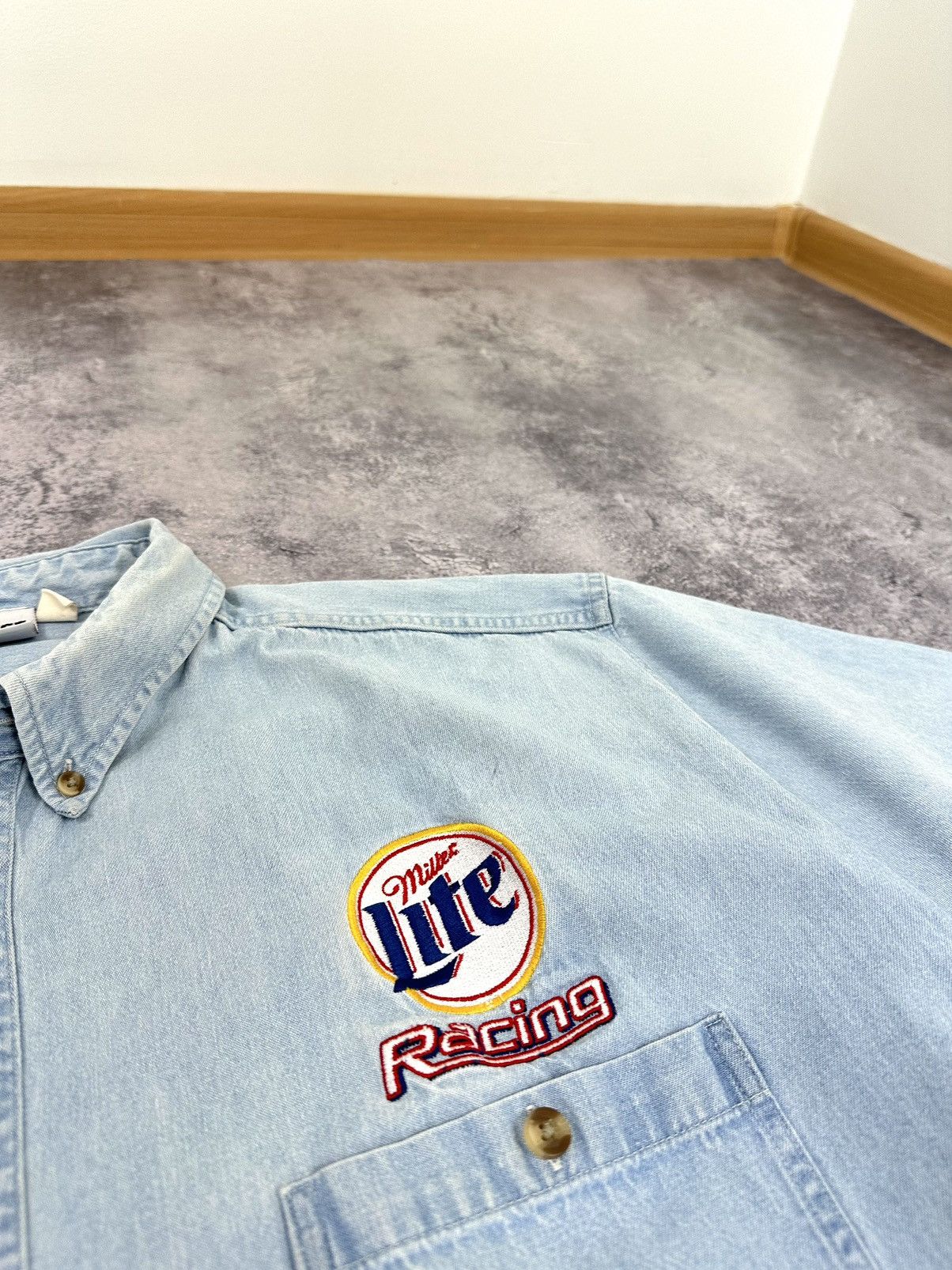 Formula 1 Vintage 90s NASCAR Rusty Wallace #2 Light Blue USA Shirt Tee Size US XXL / EU 58 / 5 - 4 Thumbnail