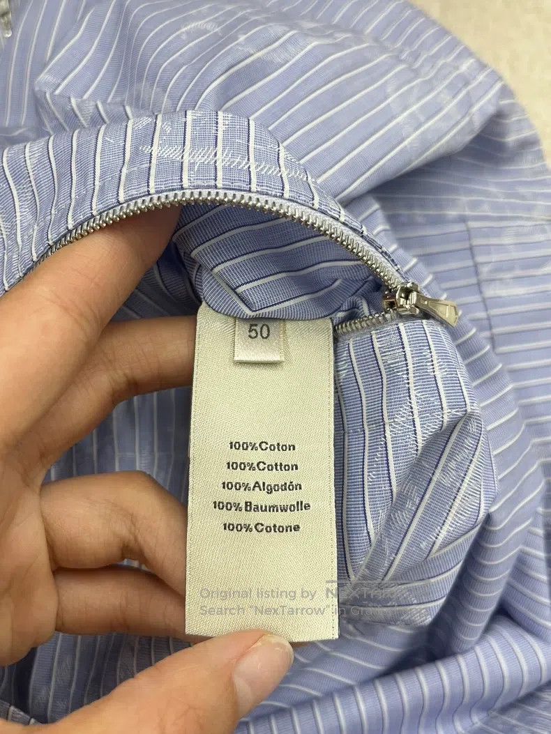 Hermes Hermes Blue Striped Men's Pig Nose Print Jacket Size US M / EU 48-50 / 2 - 6 Thumbnail