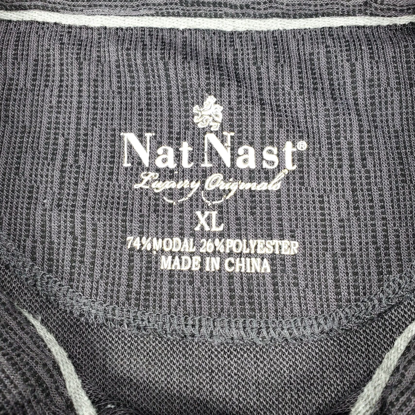 Nat Nast NAT NAST Luxury Originals Polo Shirt XL Dark Gray Print Golf Polo Shirt Men XL Gray/Nat Nast Luxury Originals Golf Polo Shirt Dark Gray Print Size US XL / EU 56 / 4 - 4 Thumbnail