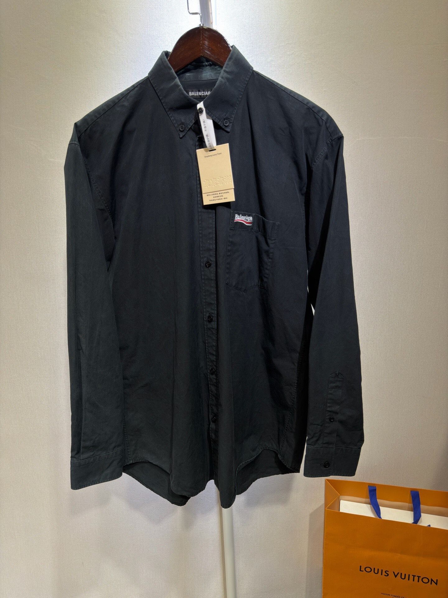 Balenciaga Balenciaga Black Long Sleeve Shirt Jacket Size US M / EU 48-50 / 2 - 1 Thumbnail