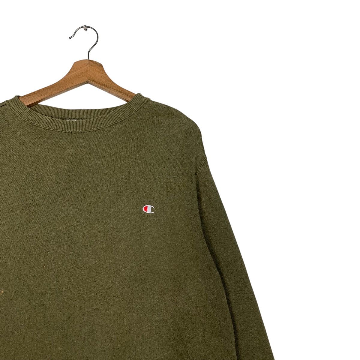 Japanese Brand CHAMPION Olive Green Crewneck Sweatshirt #2635-C118 Size US L / EU 52-54 / 3 - 5 Thumbnail