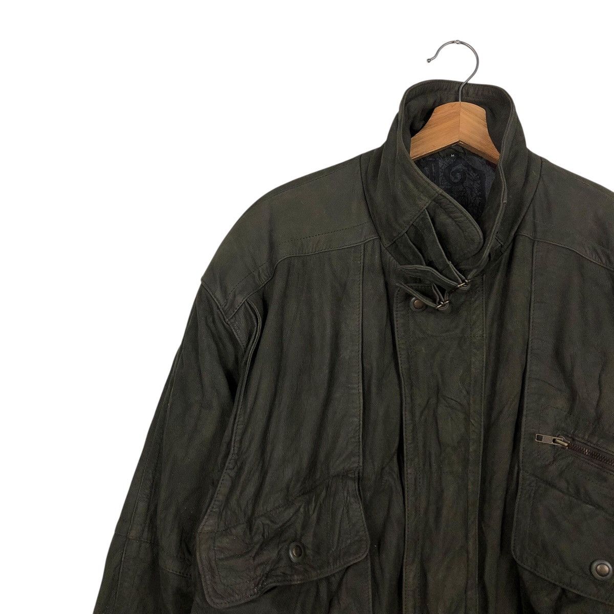 Japanese Brand 📌Vintage Leather Jacket Blanket Unbranded Jpn Issey Miyake Size US M / EU 48-50 / 2 - 8 Thumbnail