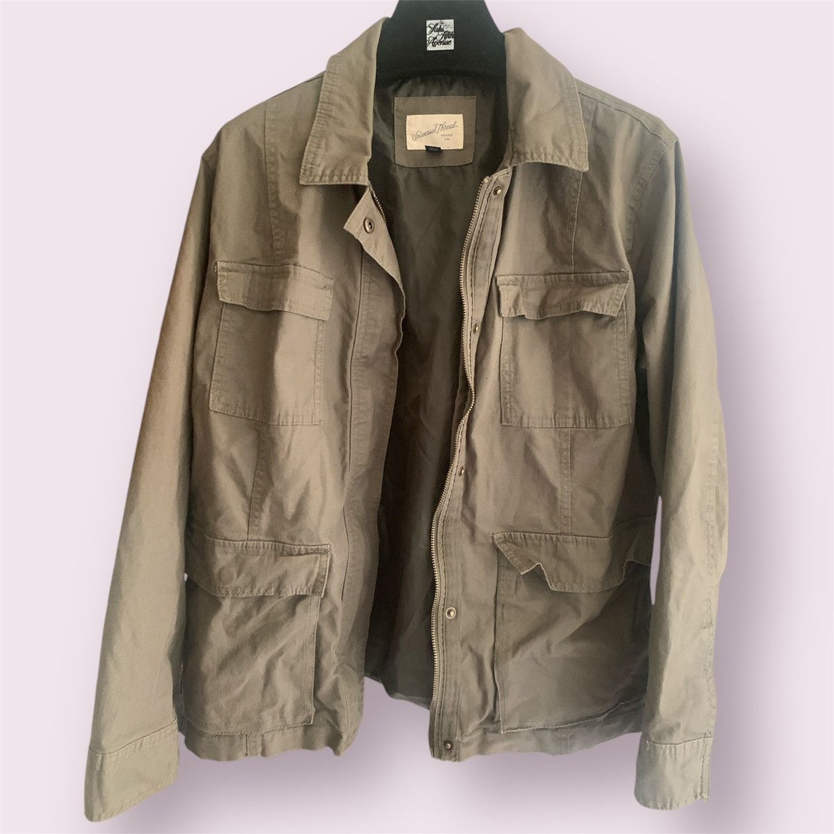 Vintage Khaki Green Utility Jacket Size XL / US 12-14 / IT 48-50 - 1 Thumbnail