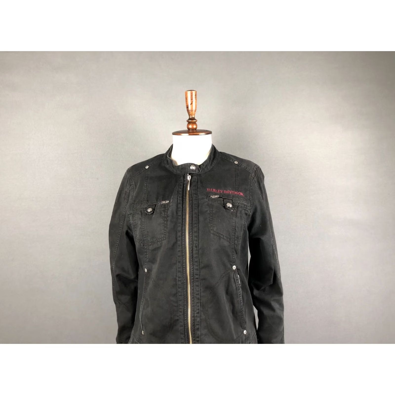 Harley Davidson Harley-Davidson Women's Jacket Full Zip Cotton Black M Size M / US 6-8 / IT 42-44 - 4 Thumbnail