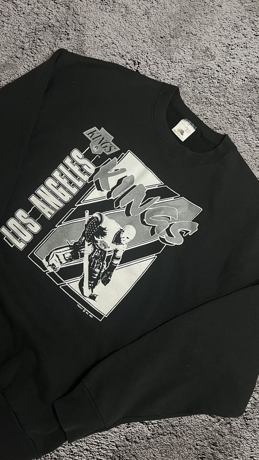 Fruit Of The Loom × NHL × Vintage 1989 RARE‼️Los Angeles Kings NHL big logo sweatshirt trench Size US XL / EU 56 / 4 - 2 Thumbnail
