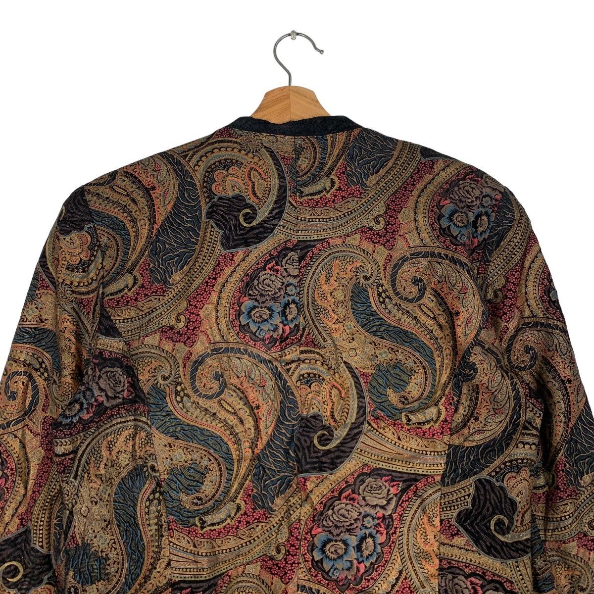 Japanese Brand Prinzipal Paisley Graphic Pig Leather Jacket #0909-C40 Size M / US 6-8 / IT 42-44 - 8 Thumbnail