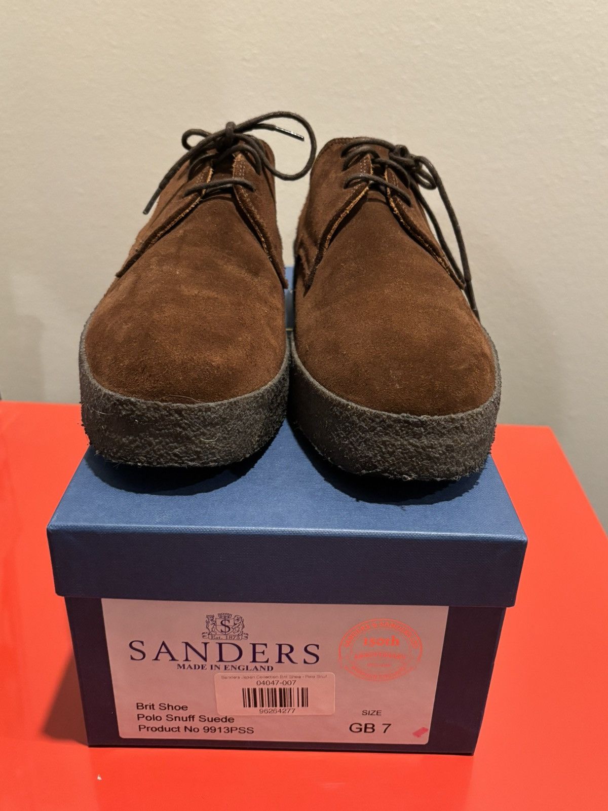Mark McNairy × Sanders Navy Suede Derby Shoe US9 UK8 Bucks | Grailed