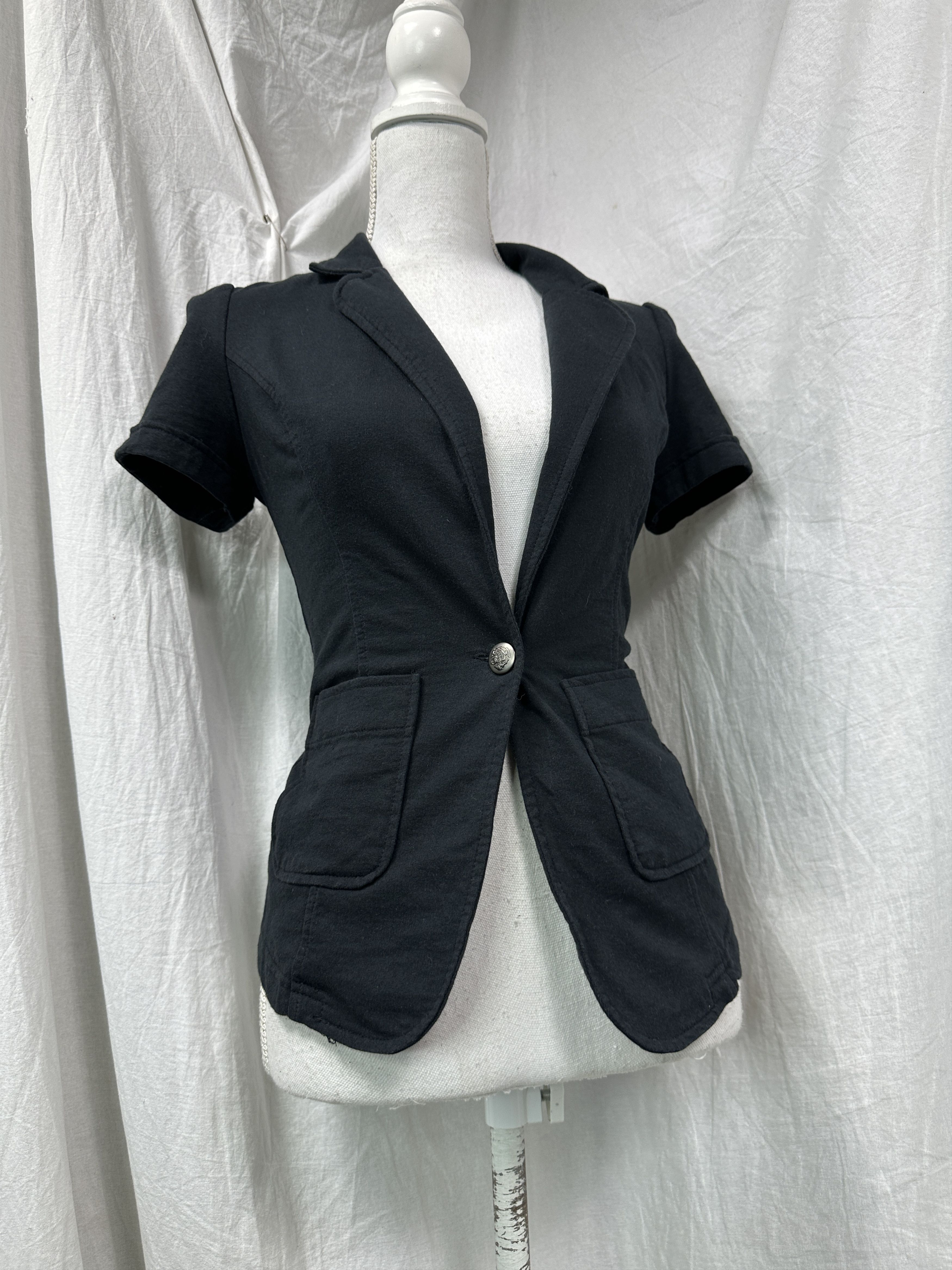 Vintage Vintage Avant Garde Office Siren Fitted Buttoned Top Y2K Size S / US 4 / IT 40 - 1 Thumbnail