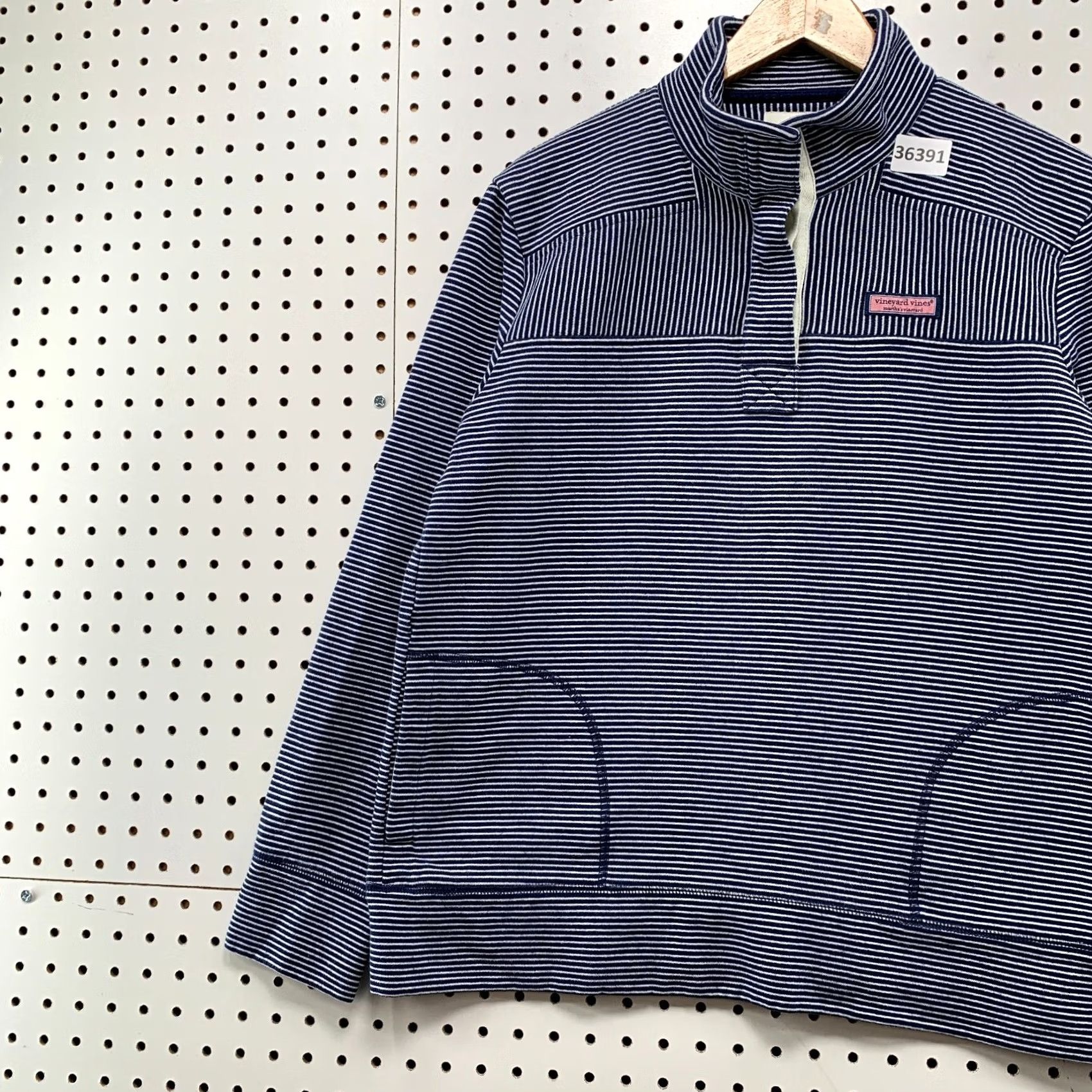 Vineyard Vines Vineyard Vines Sweater Womens Medium Blue White Striped 1/4 Button Size M / US 6-8 / IT 42-44 - 2 Thumbnail