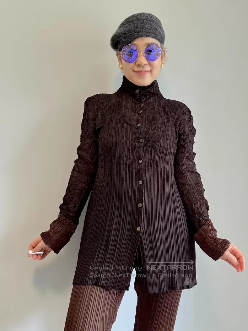 Issey Miyake Issey Miyake Brown Coat Size M / US 6-8 / IT 42-44 - 4 Thumbnail