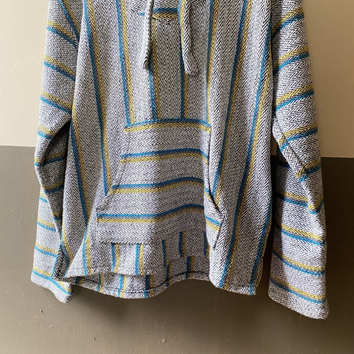 Vintage White Striped Baja Hoodie Pullover Size US L / EU 52-54 / 3 - 5 Thumbnail
