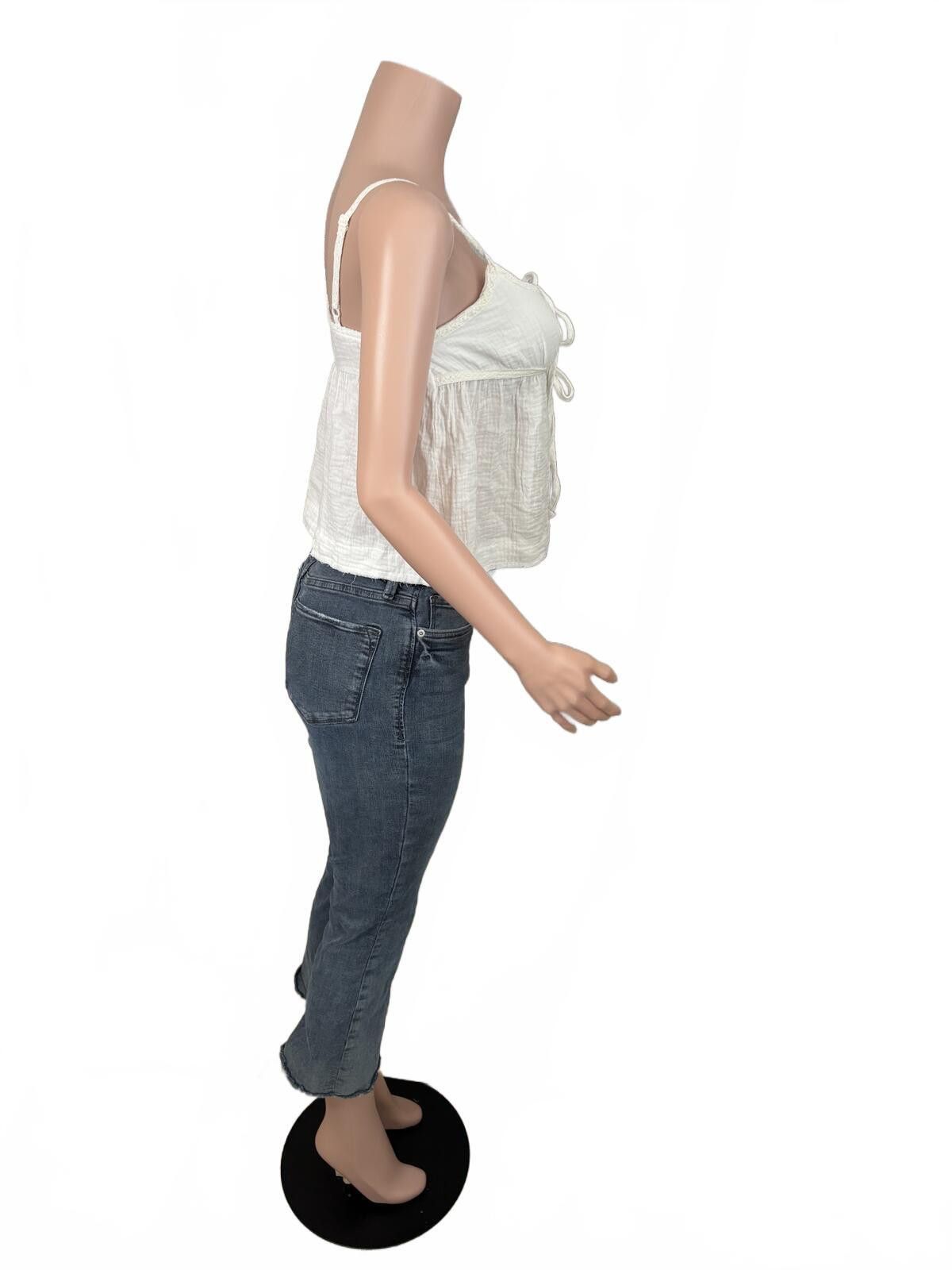 Other Dear John Cropped Flared Denim Jeans 27 Size 30" / US 8 / IT 44 - 6 Thumbnail