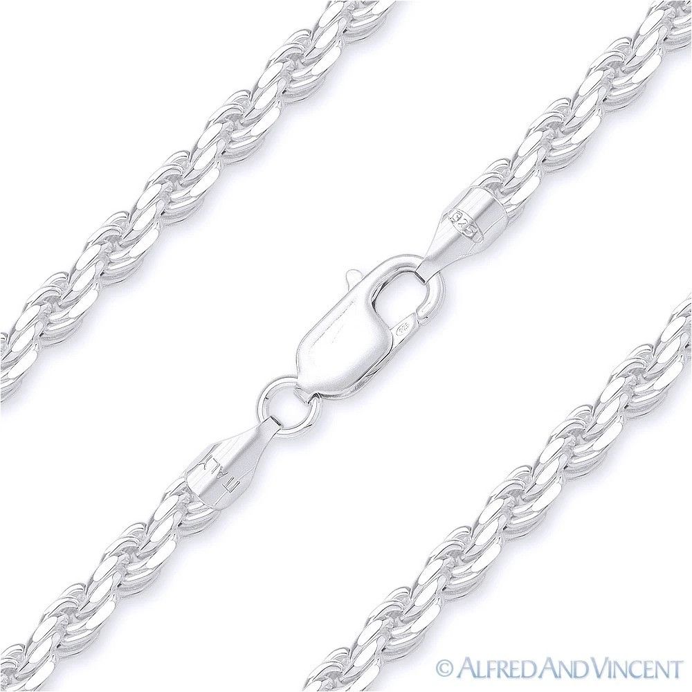 Other 2.5mm Twist-Rope D-Cut Link Italian Chain Bracelet 8" Size ONE SIZE - 1 Thumbnail