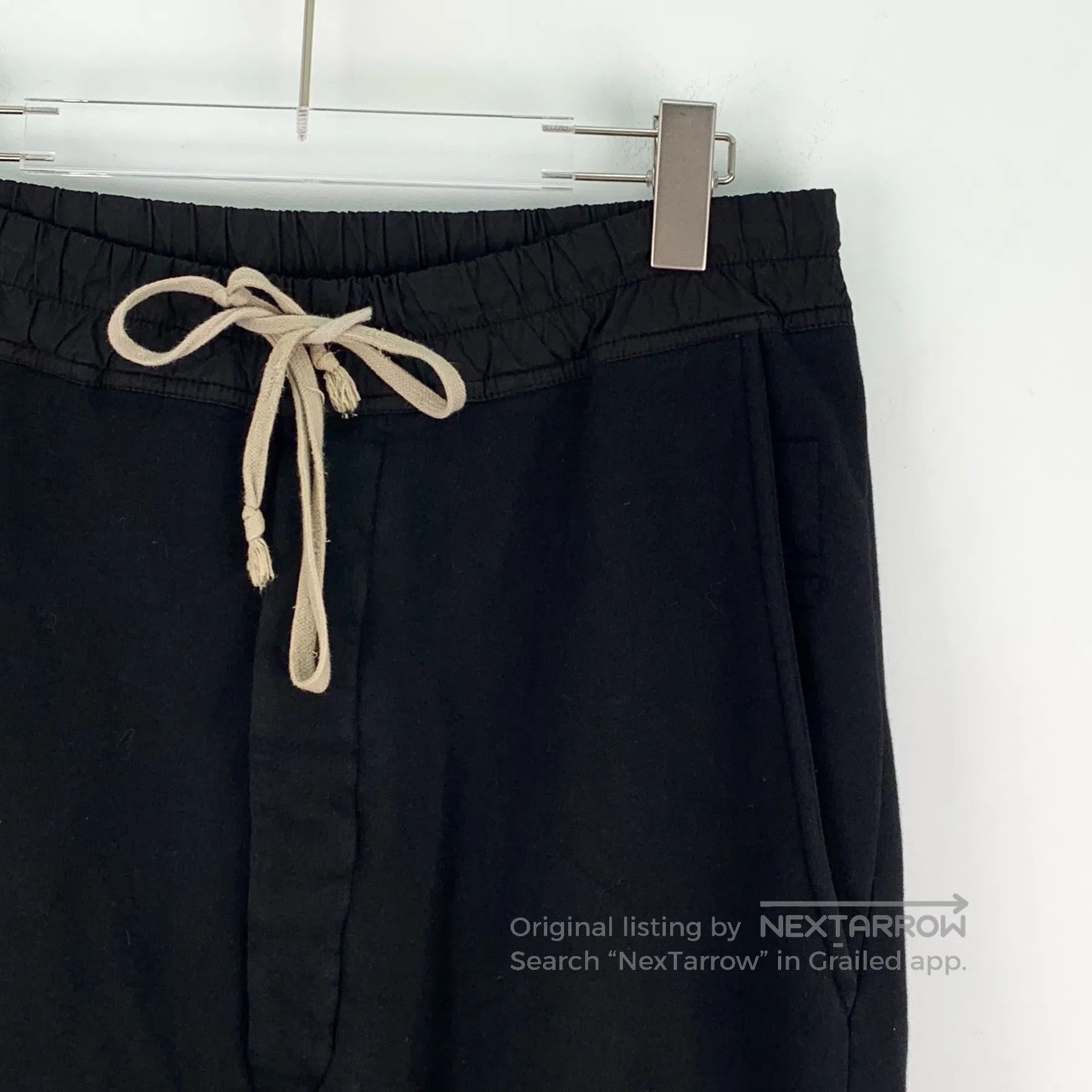 Rick Owens RICK OWENS size S Black Cotton Drawstring Casual Low Rise Size US 27 - 3 Thumbnail