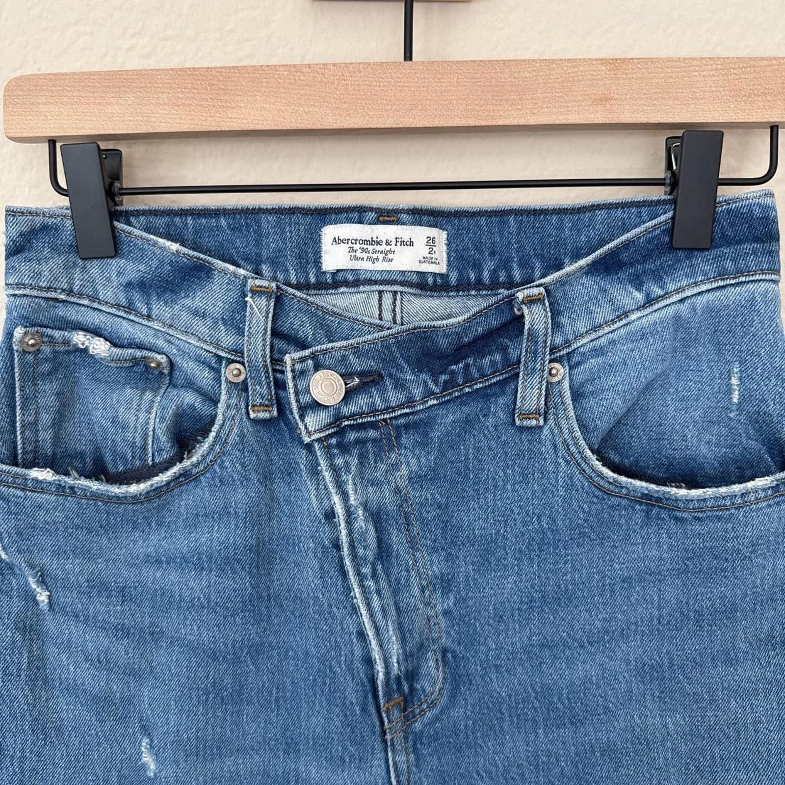 Abercrombie & Fitch Abercrombie Jeans Women's 26 Blue Ultra High Rise Size 30" / US 8 / IT 44 - 2 Thumbnail