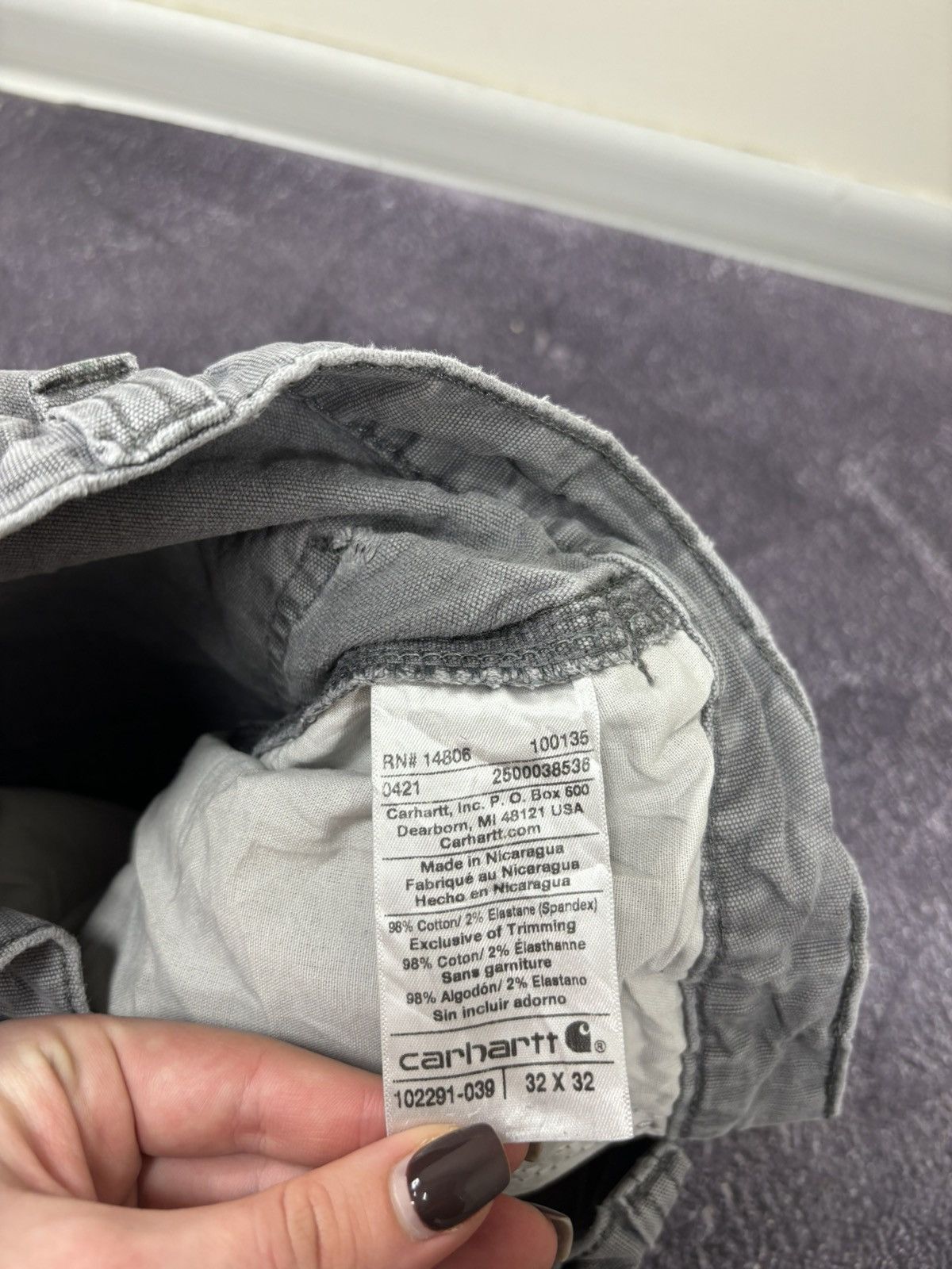 Carhartt Vintage Carhartt USA Gray Distressed Y2K Hype Work Pants Size US 32 / EU 48 - 15 Thumbnail