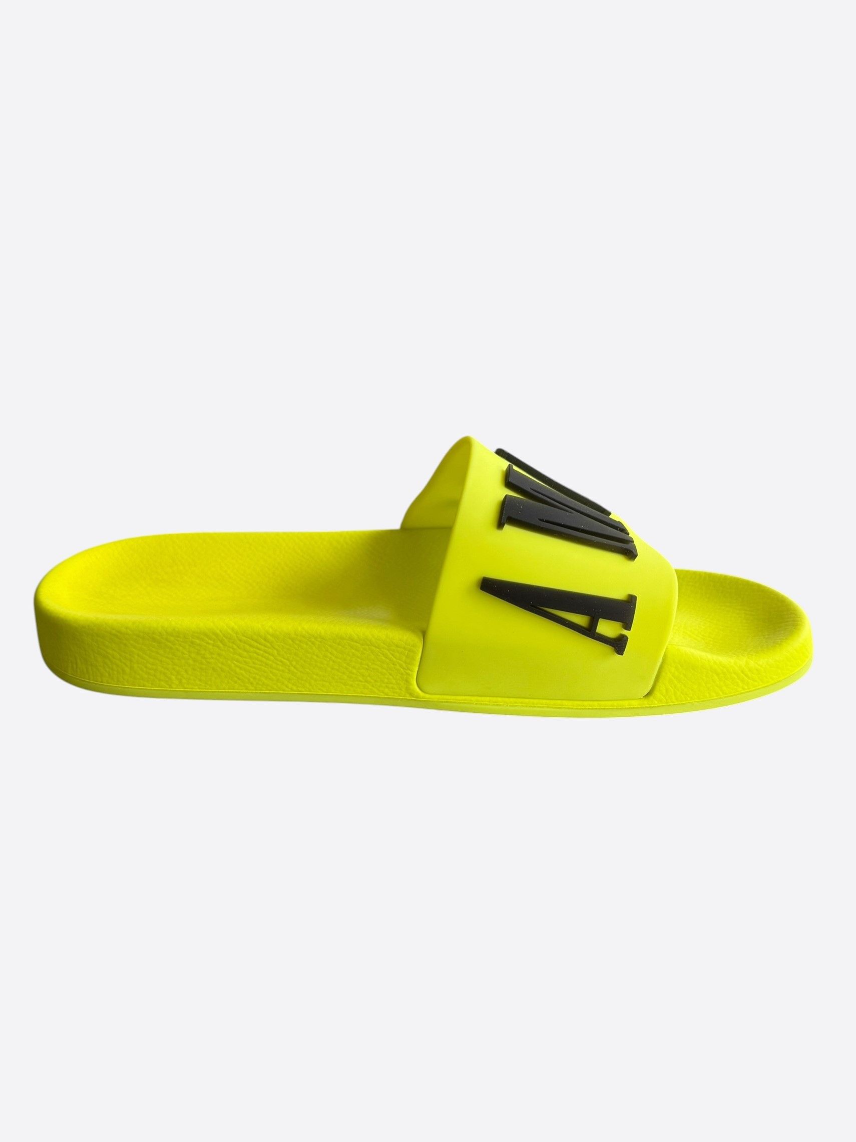 Amiri Amiri Yellow & Black Logo Rubber Slides Size US 9 / EU 42 - 5 Thumbnail