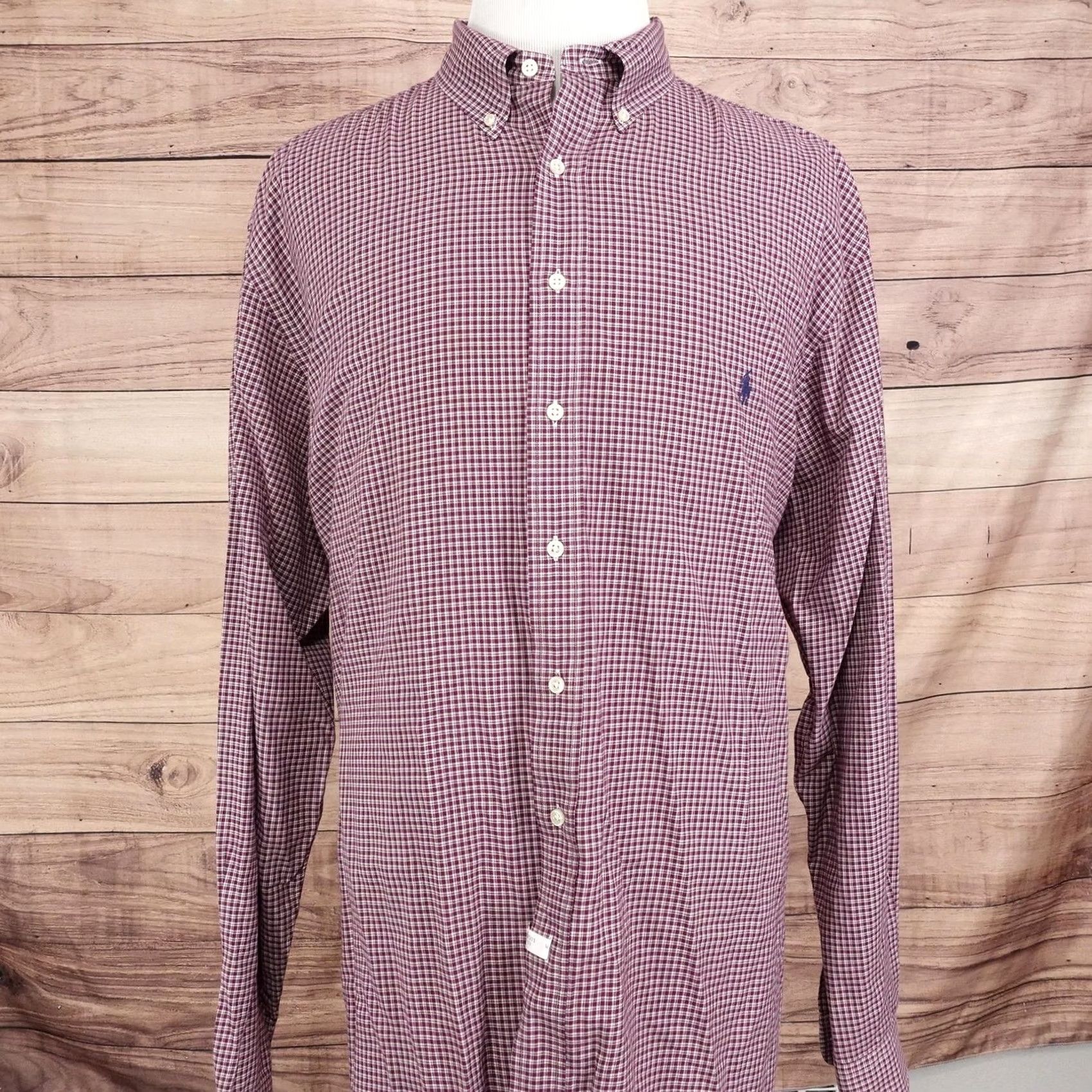 Ralph Lauren Ralph Lauren Classic Fit Shirt Mens 2XLT Check Long Sleeve Button-Up Size US XXL / EU 58 / 5 - 3 Thumbnail