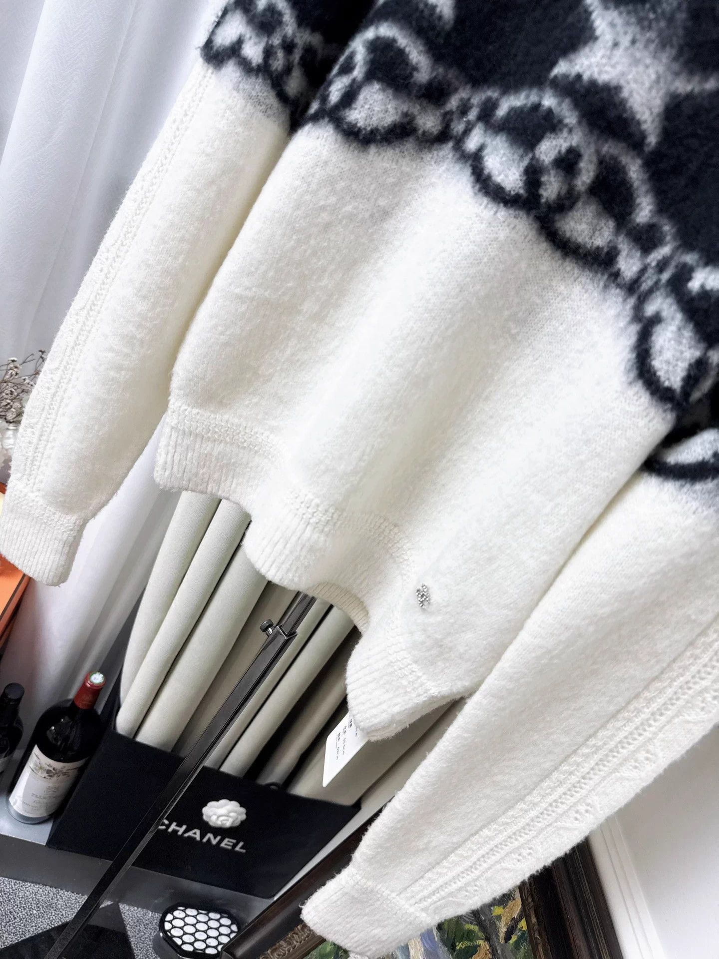 Chanel Chanel 23N Coco Neige Ski Black White Star Knit Sweater 34 Size XS / US 0-2 / IT 36-38 - 2 Thumbnail