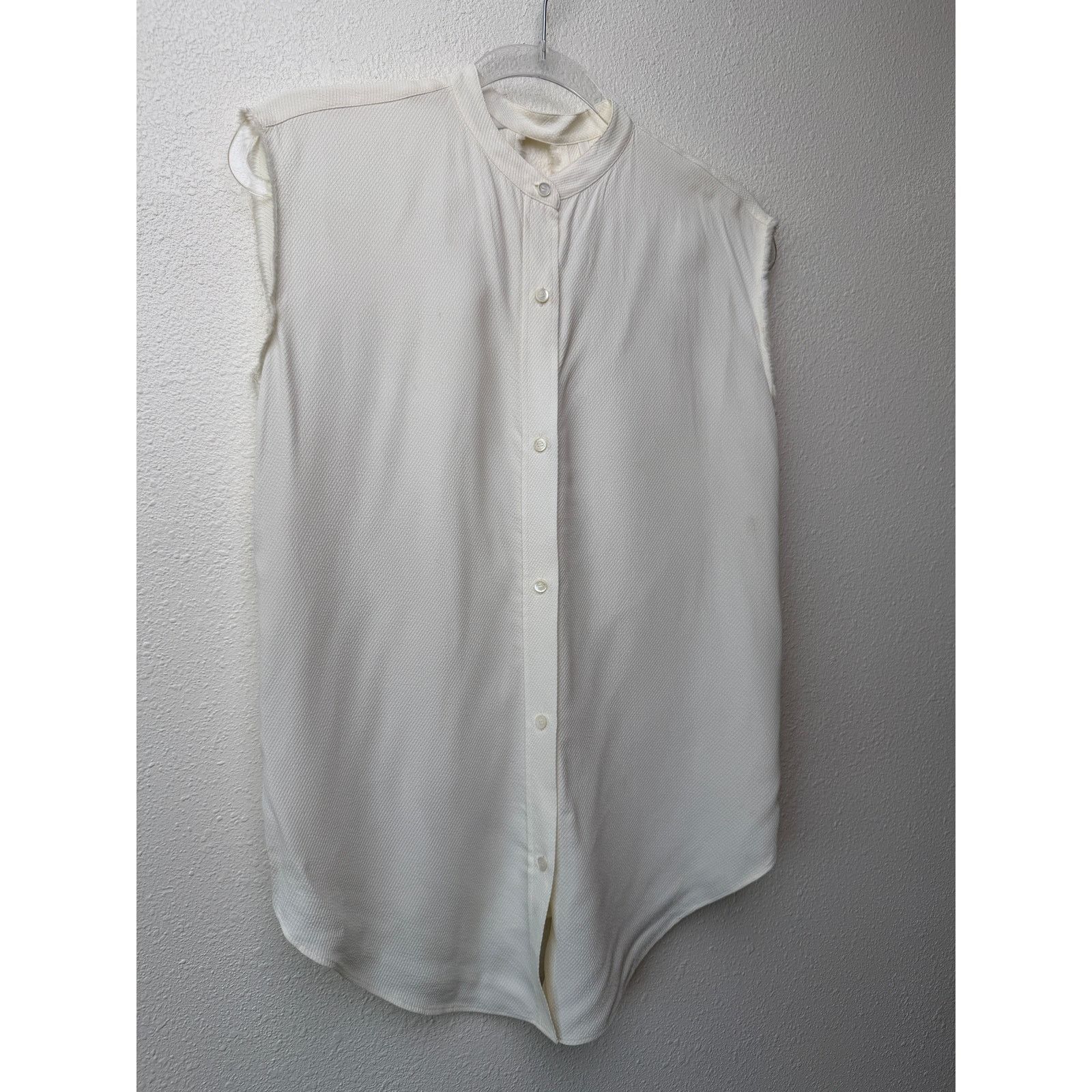 Helmut Lang Helmut Lang Ivory Tie Back Sleeveless Blouse US S Size S / US 4 / IT 40 - 6 Thumbnail