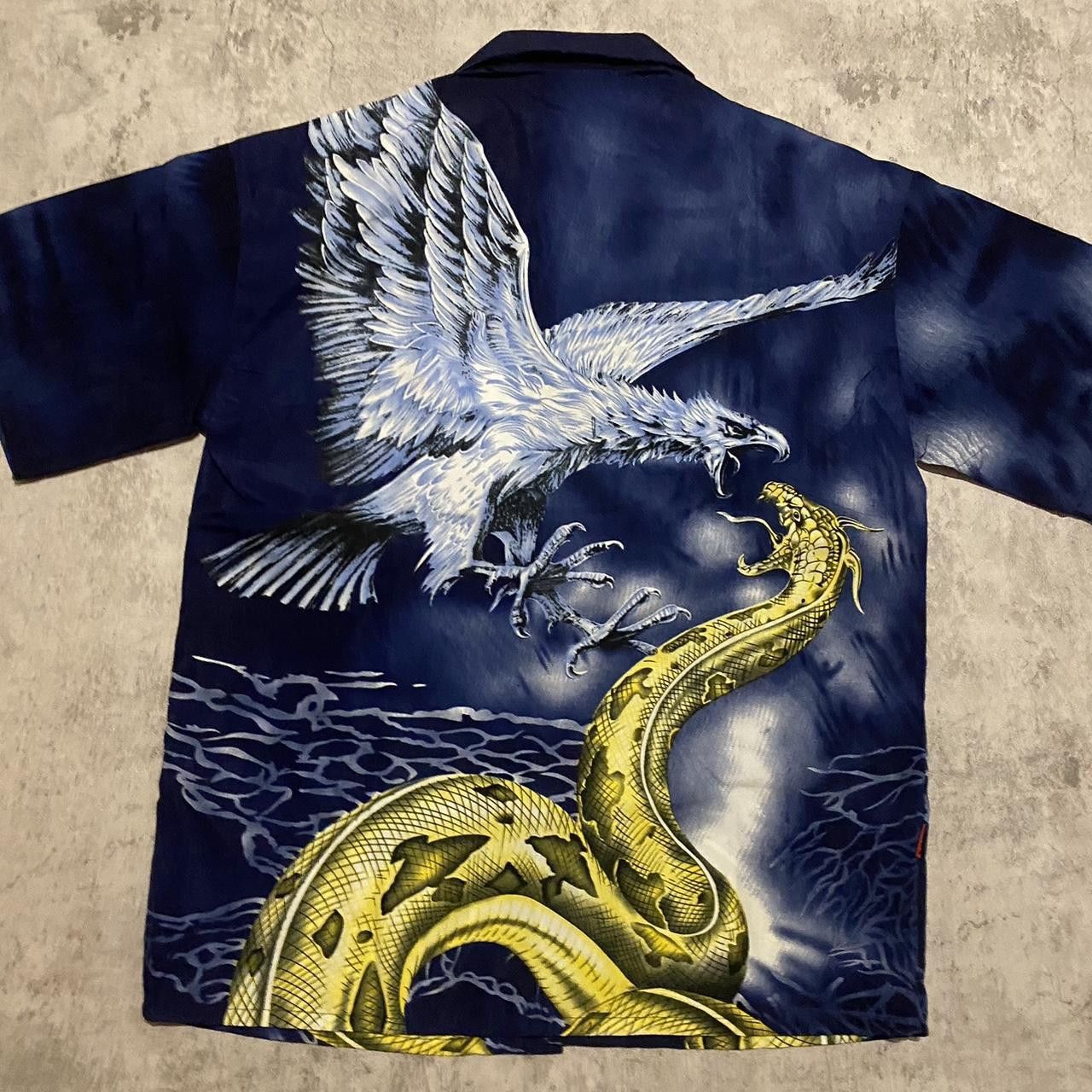 Other Blue Hawaiian shirt with eagle and snake design Size US M / EU 48-50 / 2 - 2 Thumbnail