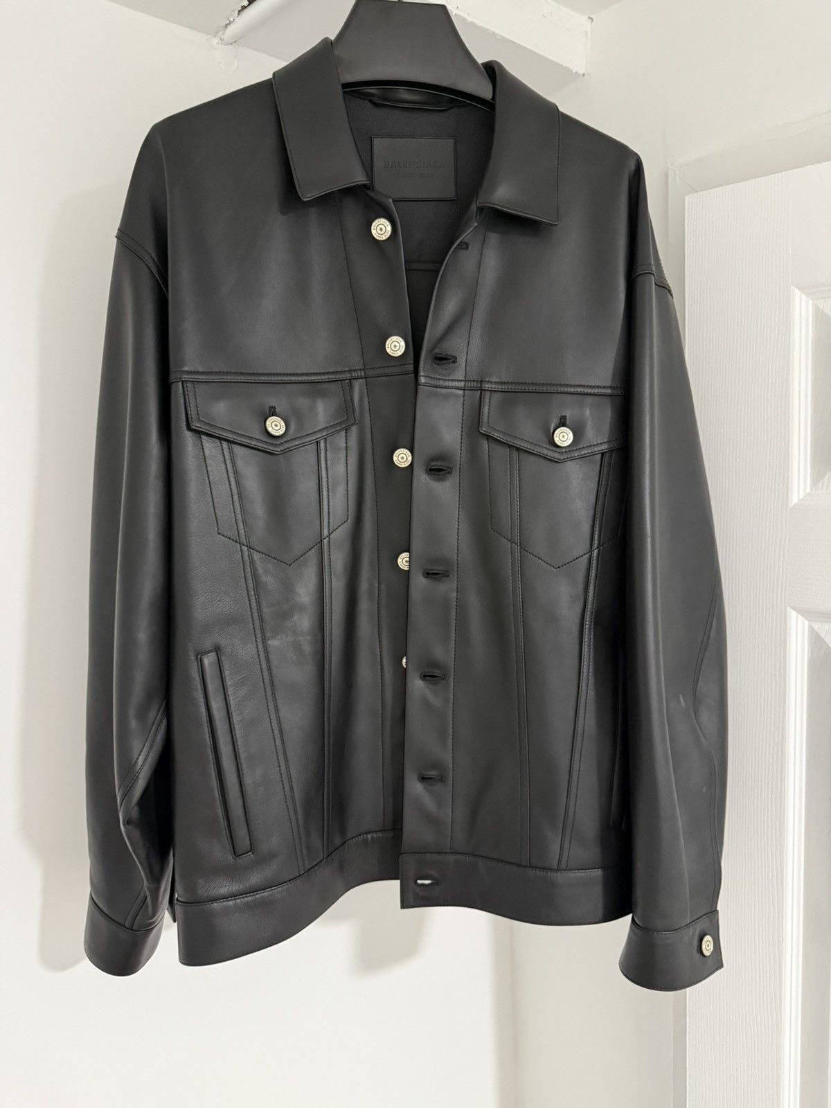 Balenciaga Balenciaga Garde-Robe leather shirt jacket size 1 Size US M / EU 48-50 / 2 - 12 Thumbnail