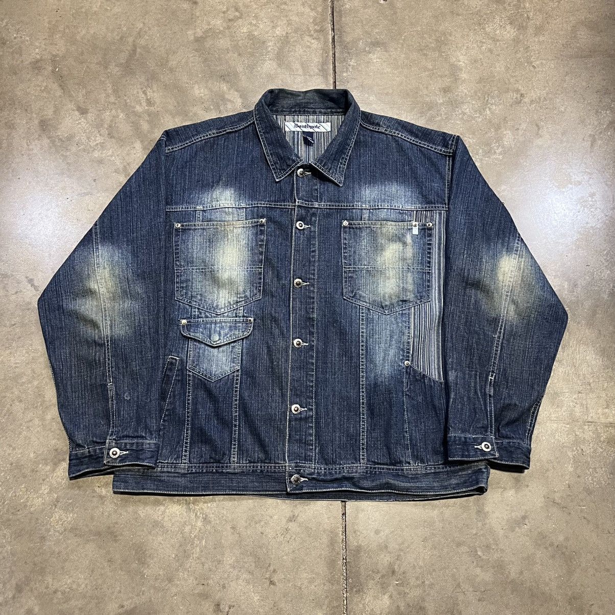 Southpole Vintage Y2K SouthPole Denim Jean Jacket Faded Hip Hop Y2K Size US XXL / EU 58 / 5 - 4 Thumbnail