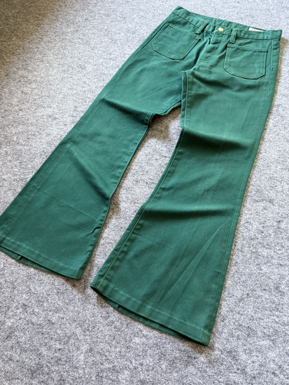 If Six Was Nine × Le Grande Bleu (L.G.B.) × Wrangler 70s 80s Wrangler Bell Bottom Flared Bootcut Jeans Size US 28 / EU 44 - 5 Thumbnail
