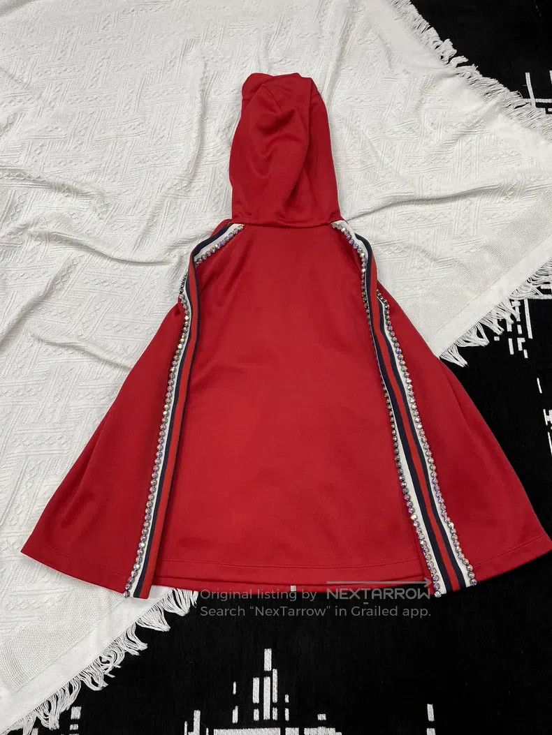 Gucci Gucci Red rhinestone hooded zipper jacket Size XS / US 0-2 / IT 36-38 - 3 Thumbnail
