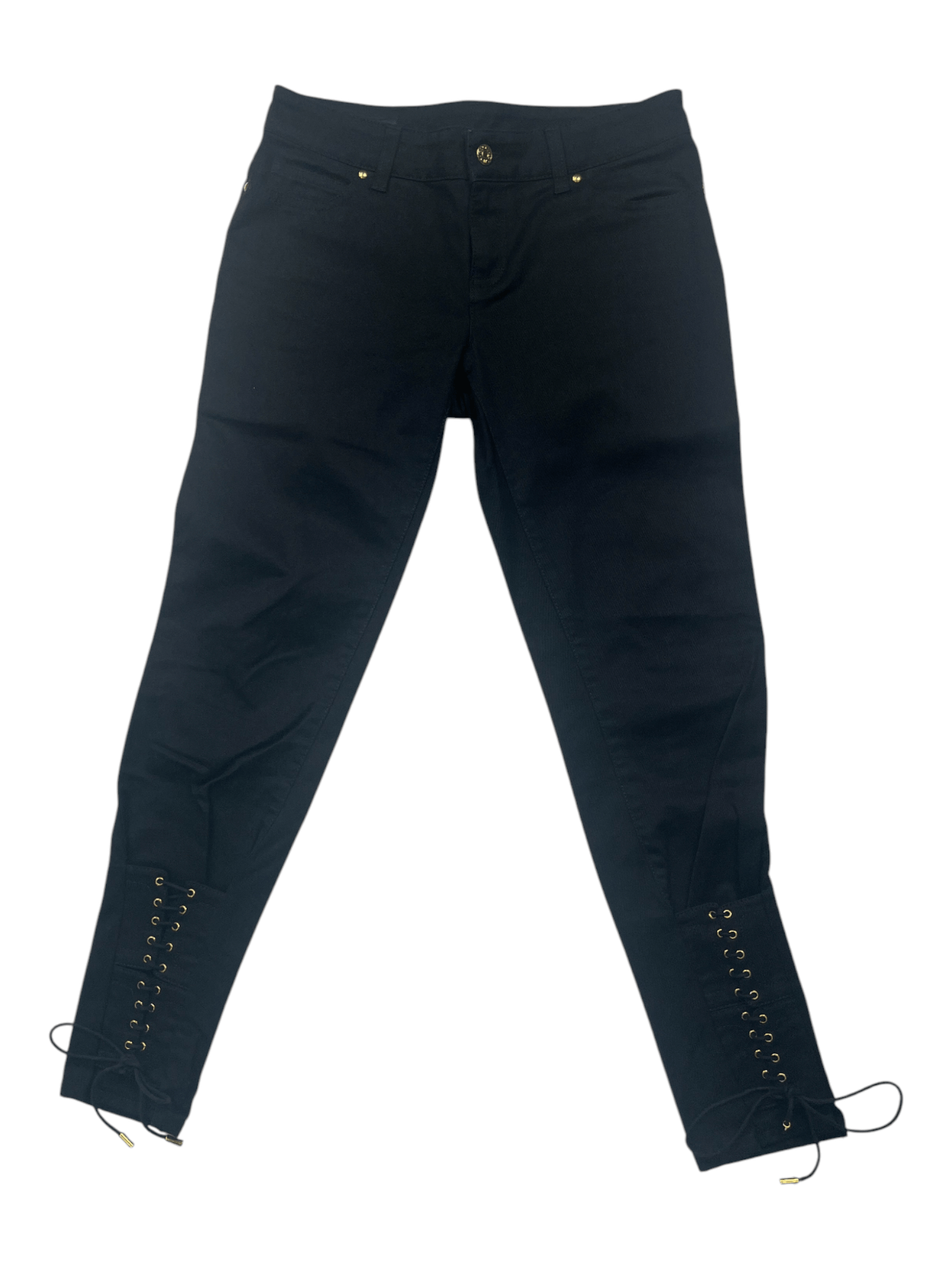 Gucci Gucci Black Jeans With Lacing At The Bottom Size 27" / US 4 / IT 40 - 1 Thumbnail