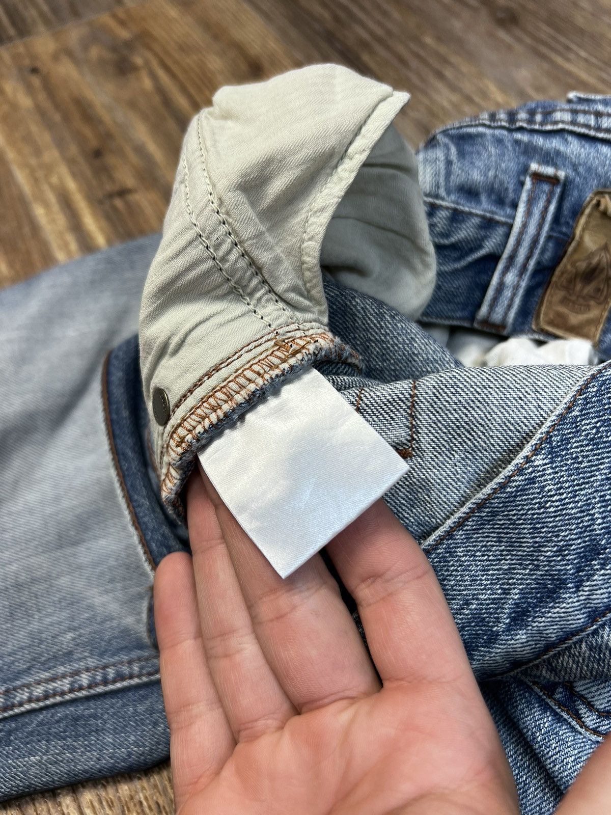 Gucci × Vintage Gucci Vintage Blue Washed Distressed Denim Pant Size US 34 / EU 50 - 18 Thumbnail