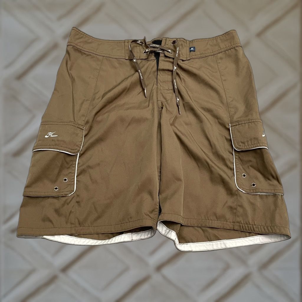 Vintage Hobie Board Shorts Swim Trunks Mens 34 Brown Cargo Pockets Drawstring Custom Size US 34 / EU 50 - 1 Thumbnail
