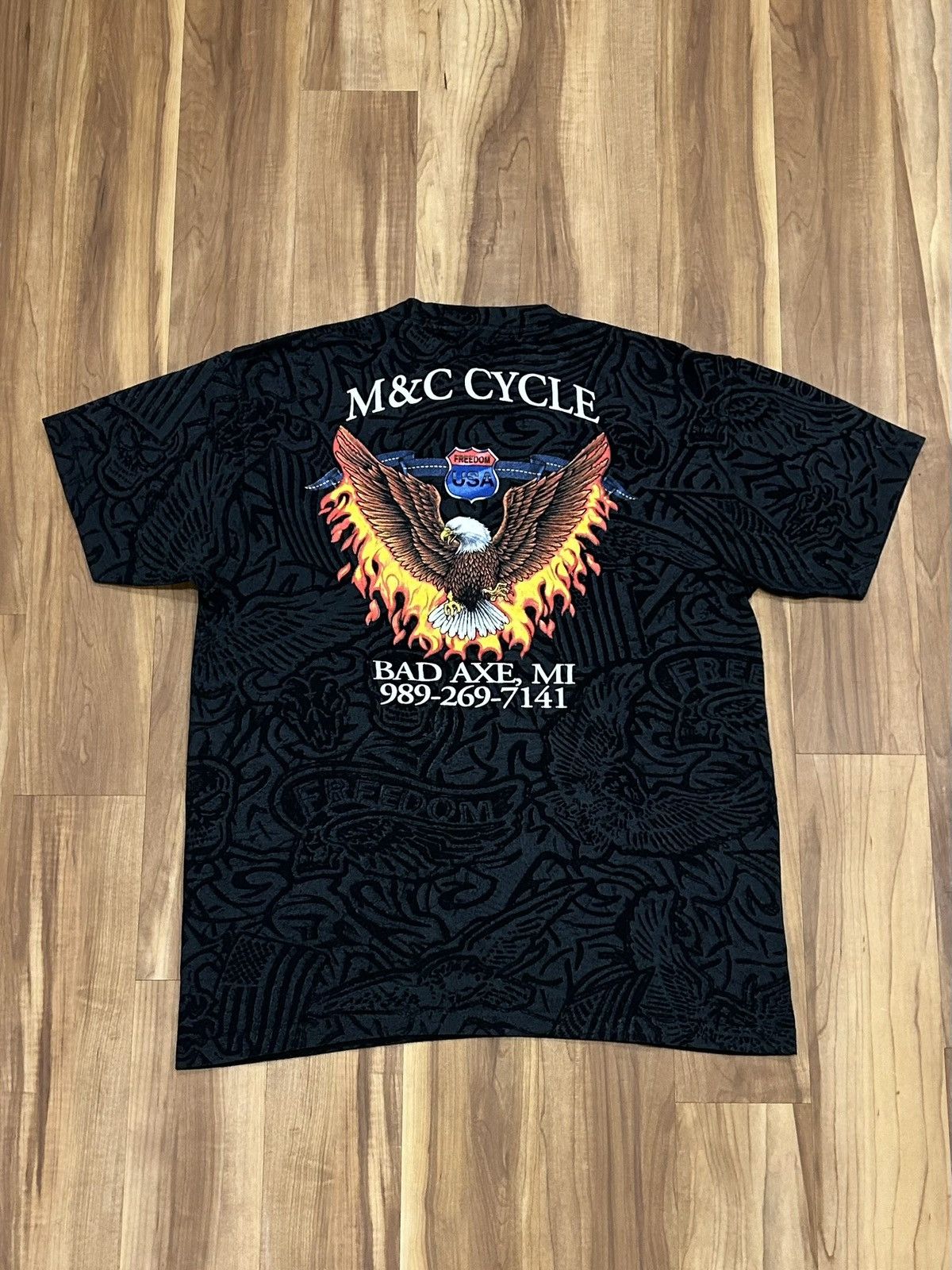 Vintage Vintage motorcycle AOP pocket tee Size US XL / EU 56 / 4 - 3 Thumbnail