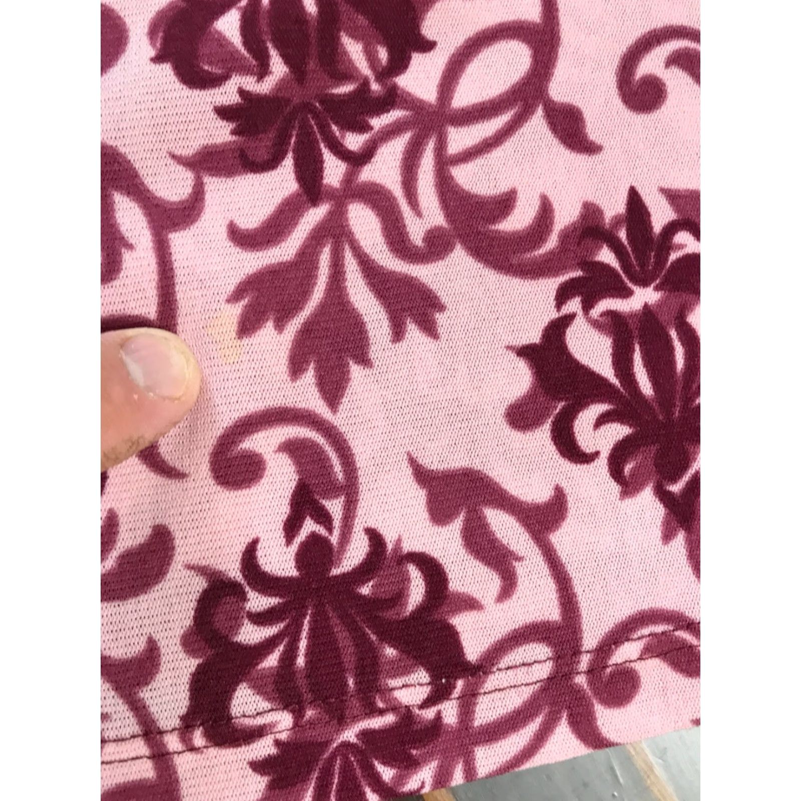 Pinko Venezia Shirt Women 14/16 Long Sleeve Crew Neck Floral Purple Pink T-Shirt Casual Size XL / US 12-14 / IT 48-50 - 7 Thumbnail