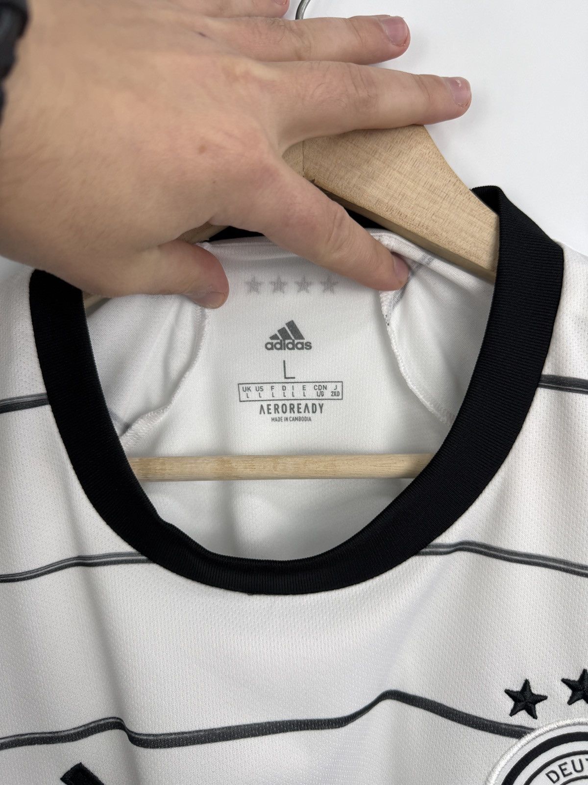 Adidas 🇩🇪 2019 Adidas Germany 4 Star World Cup Edition Jersey Soccer Size US L / EU 52-54 / 3 - 5 Thumbnail