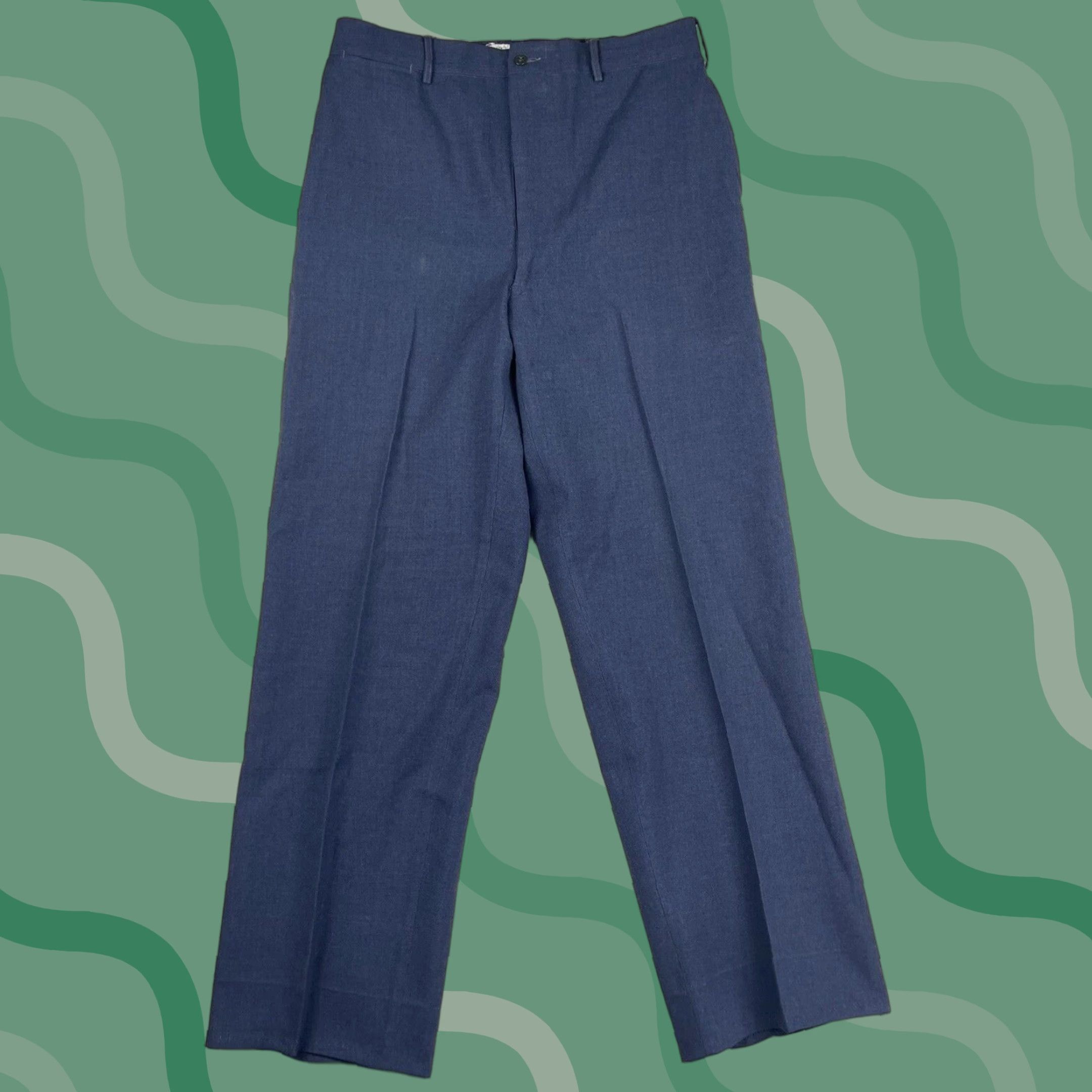 Denime VINTAGE Military Pants Blue Denim 34x31 USA 90s Rare Pockets Zip Fly Mens Size US 34 / EU 50 - 1 Thumbnail