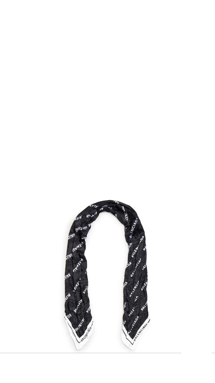 Balenciaga o1srvl11e0625 Size: OS / Mini Allover Logo Cropped Scarf Size ONE SIZE - 1 Preview
