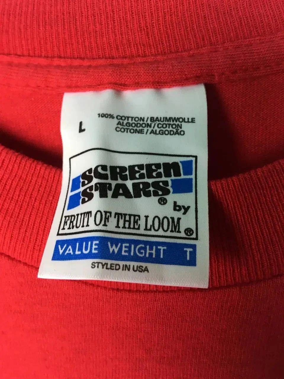 Other Vintage T-shirt 1998 red screen stars Size L Size US L / EU 52-54 / 3 - 2 Thumbnail