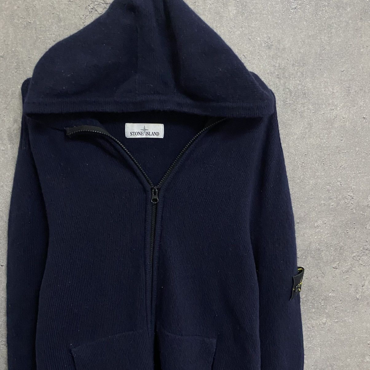 Stone Island Vintage Stone Island Wool Zip Hoodie Size US XXL / EU 58 / 5 - 5 Thumbnail