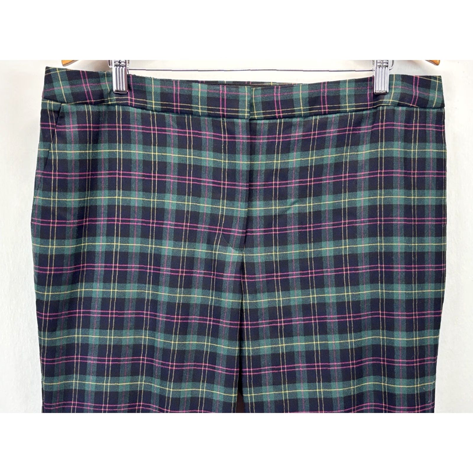 Talbots TALBOTS Plus Size 16W Ankle Pants Wool Blend Plaid Multicolor Womens Size 38" / US 16 / IT 52 - 2 Thumbnail