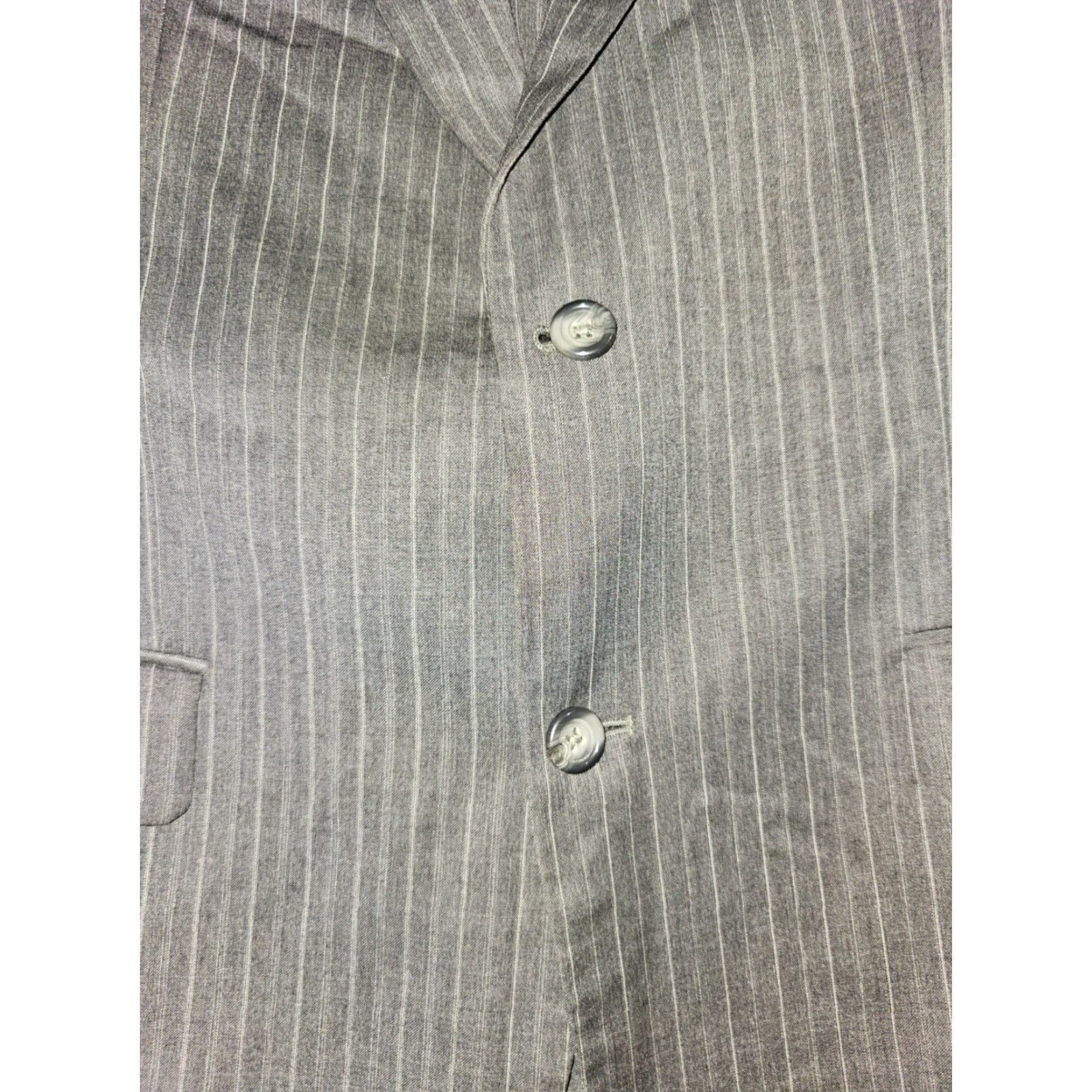 Joseph Joseph & Feiss Signature Pin Striped 100% Wool 2PC. Suit Mens Sz 42 Short 39x30 Charcoal Gray Size US 42 / EU 58 - 4 Thumbnail