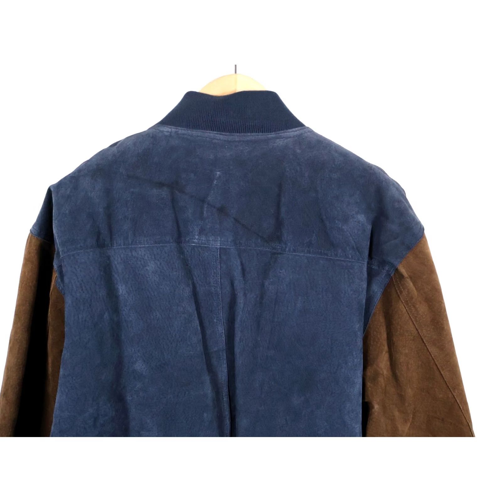 Vintage VINTAGE New Zealand Outback Leather Jacket Mens XL Blue Brown Varsity Zip Up Insulated Bomber Jacket Size US XL / EU 56 / 4 - 4 Thumbnail