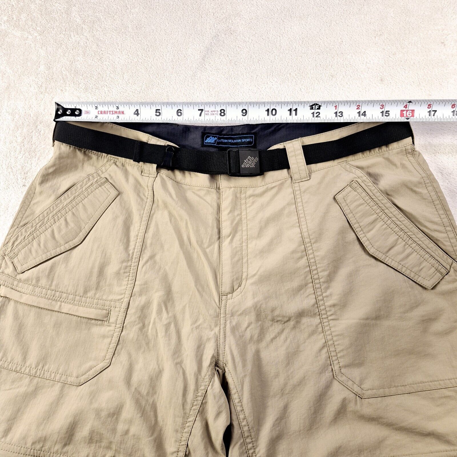 Eastern Mountain Sports Eastern Mountain Sports Women12 R Tan Cargo Hiking Pants Size 34" / US 12 / IT 48 - 6 Thumbnail