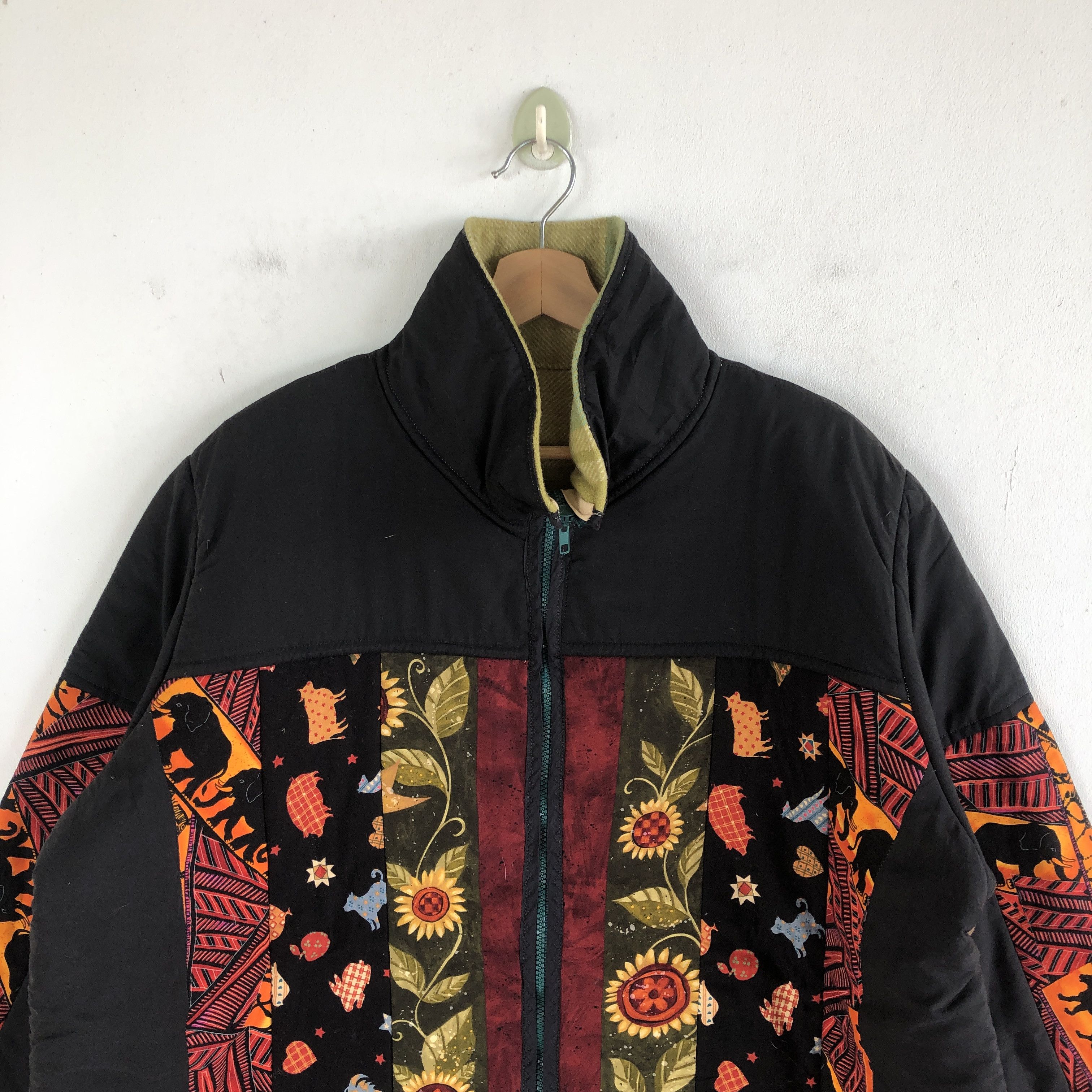 Vintage Vintage 90s Custom Bohemian Hippie Chore Wool Jacket Size US XL / EU 56 / 4 - 4 Thumbnail