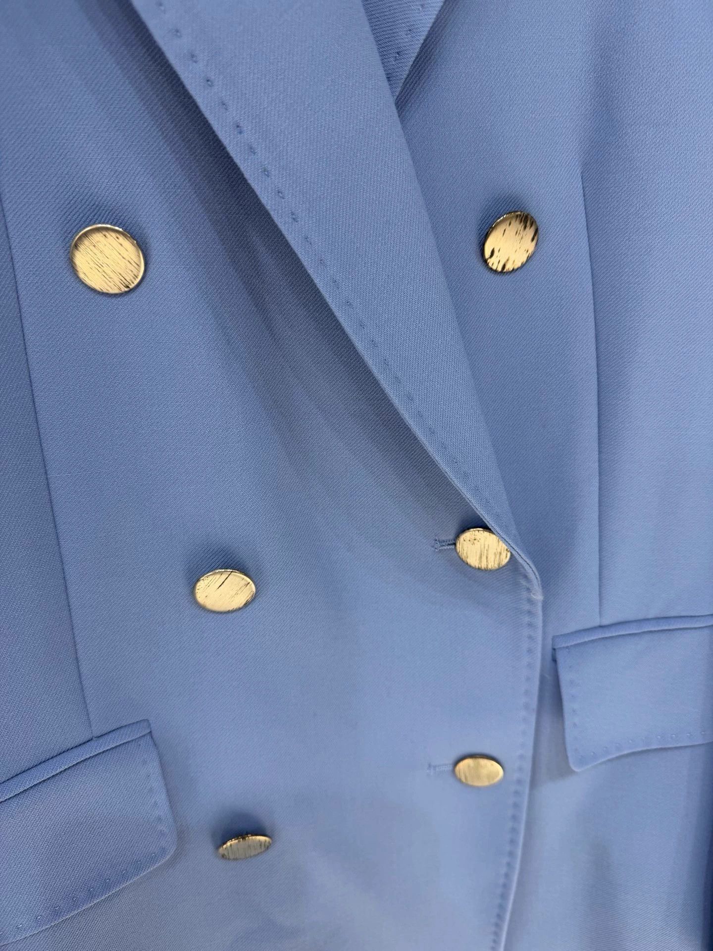 Max Mara Maxmara breasted wool blazer FR40 new distressed button Size M / US 6-8 / IT 42-44 - 3 Thumbnail
