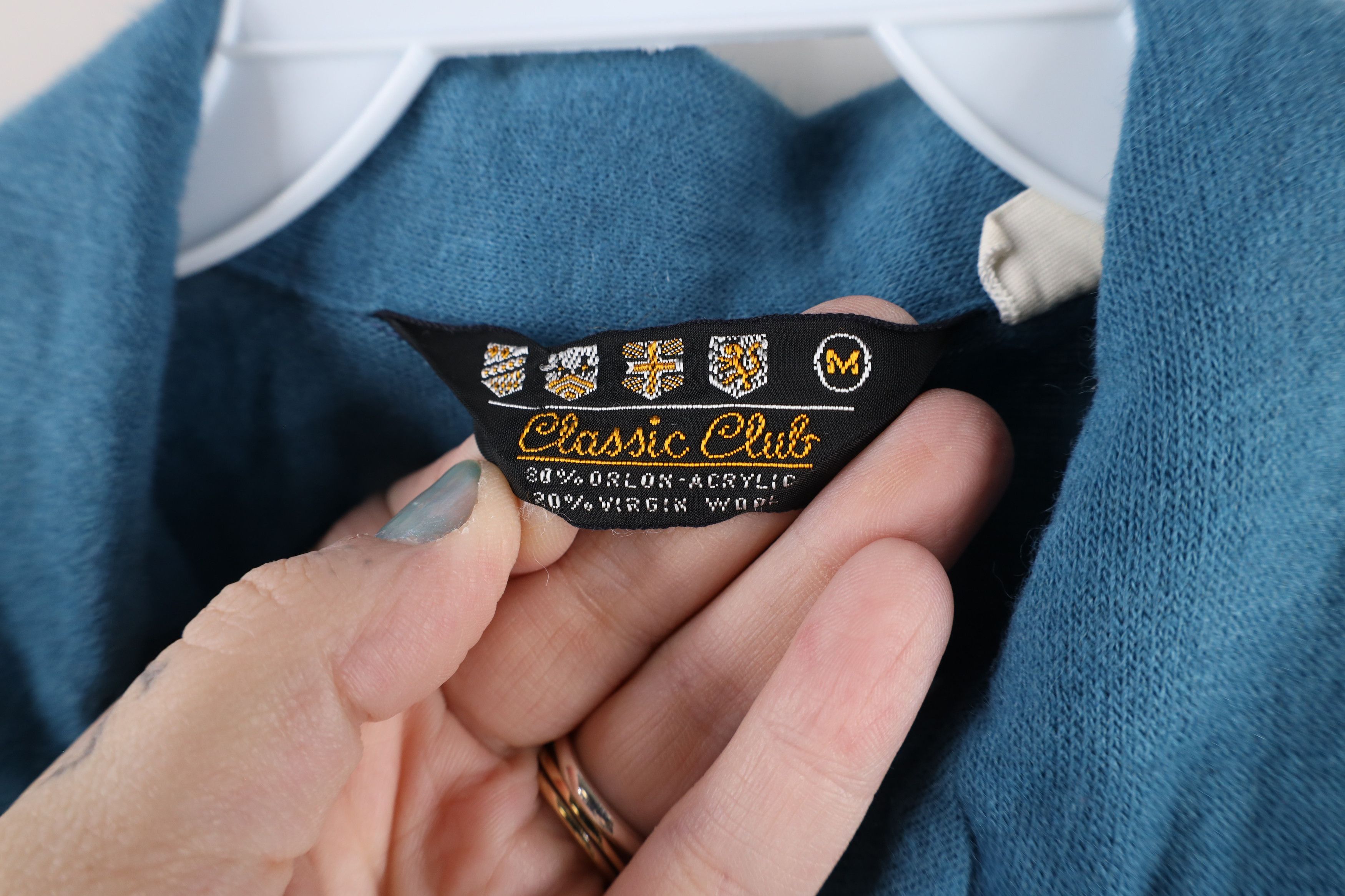 Vintage Vintage 60s 70s Streetwear Knit Long Sleeve Polo Blue USA Size US M / EU 48-50 / 2 - 5 Thumbnail