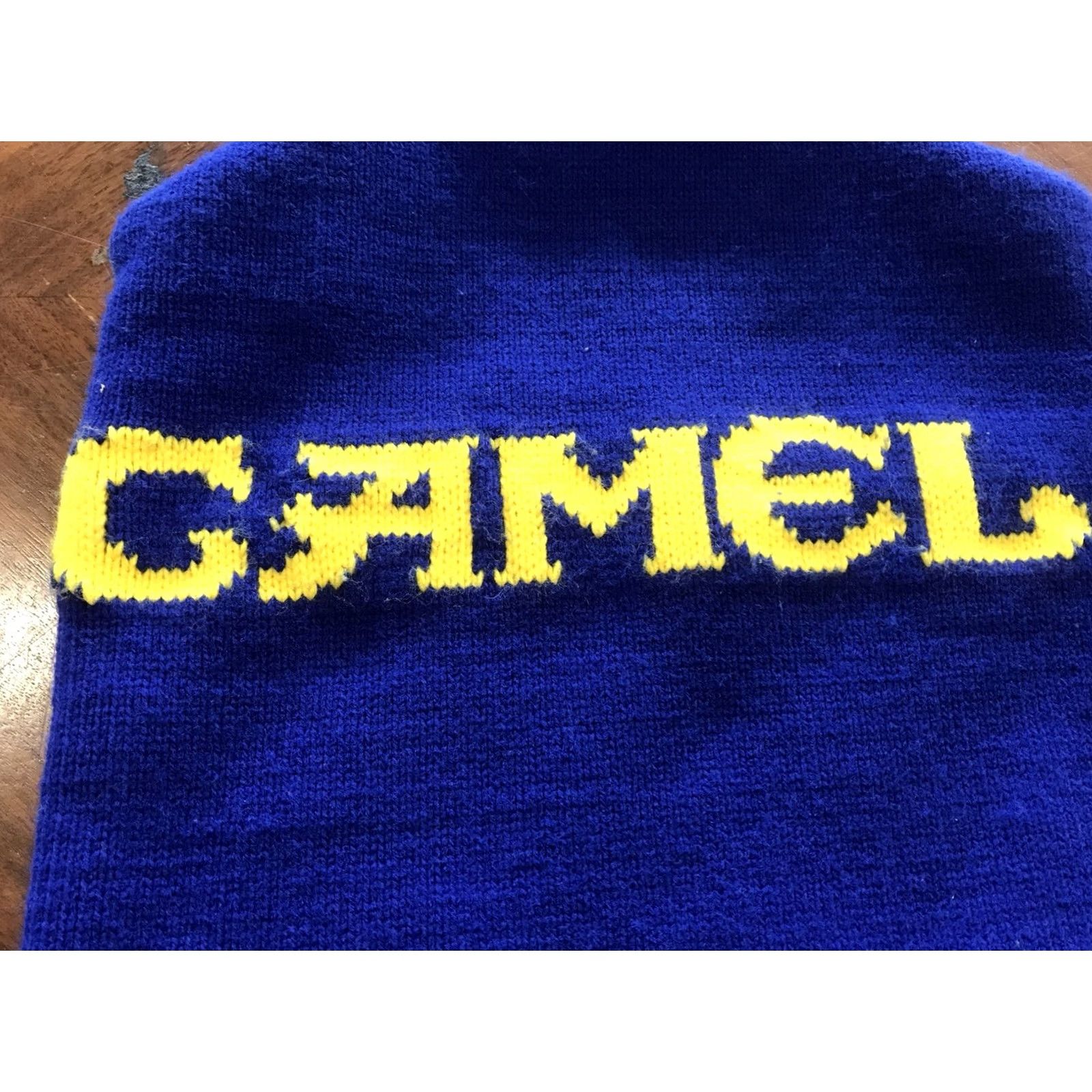 Camel VINTAGE CAMEL CIGARETTES LOGO WINTER BEANIE CAP BLUE SKULL HAT CAP Size One Size Adults Mens Women Boys Girls Size ONE SIZE - 2 Thumbnail
