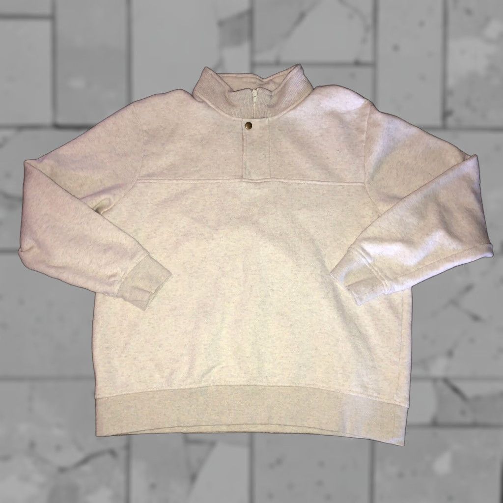 Orvis VINTAGE Orvis Fleece Lined 1/4 Zip Sweater Adult XL White Mens Size US XL / EU 56 / 4 - 1 Thumbnail