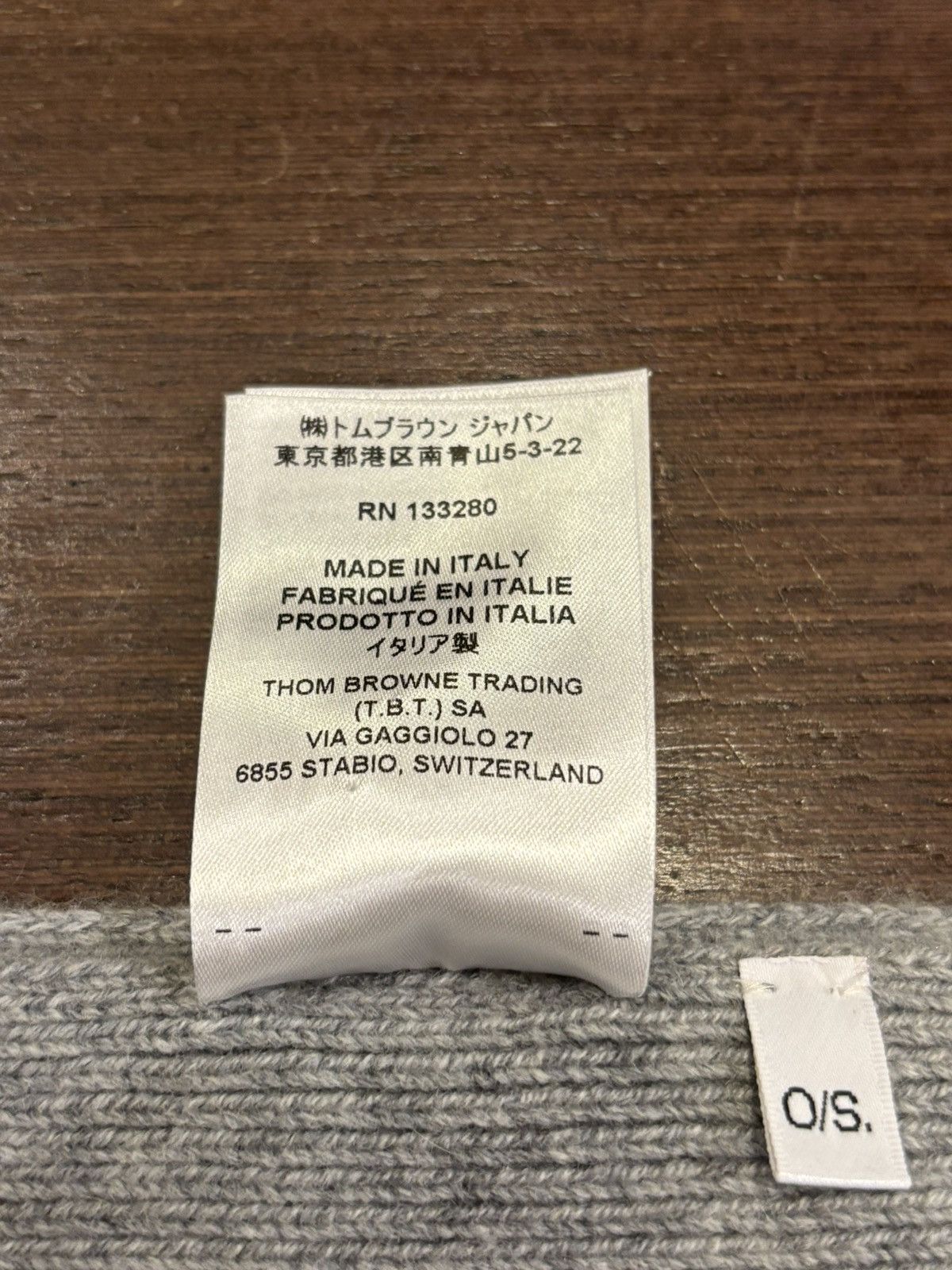 Thom Browne Thom Browne Grey Full Cashmere Scarf Size ONE SIZE - 5 Thumbnail