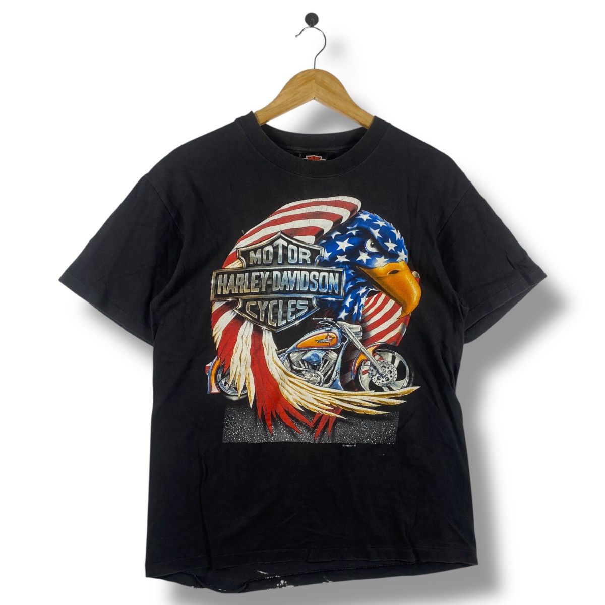 Harley Davidson Vintage 90's HARLEY DAVIDSON Motorcycles Pacific Tee Shirt Size US M / EU 48-50 / 2 - 1 Thumbnail